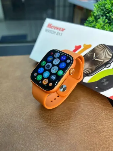Smartwatch Relógio S11 Laranja Microwear Nova Cor Watch Atacado e Varejo..