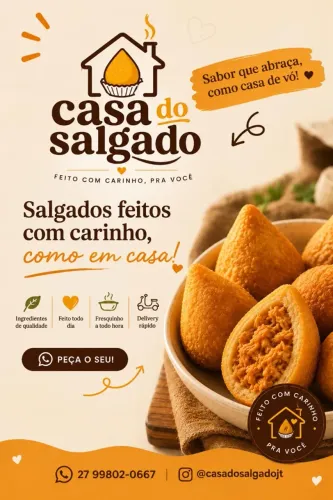 Salgados Fritos e Congelados a Preços Promocionais Casa do Salgado