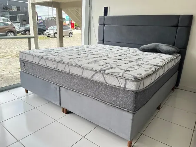 Liquida Show Room! Cama Box King Nova Molas Ensacadas D40 Conforto Médio Marca Umaflex