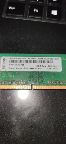 Memória RAM Lenovo 4gb