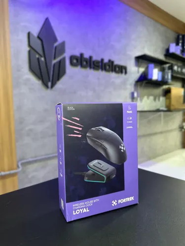 MOUSE GAMER FORTREK LOYAL PRETO NOVO.