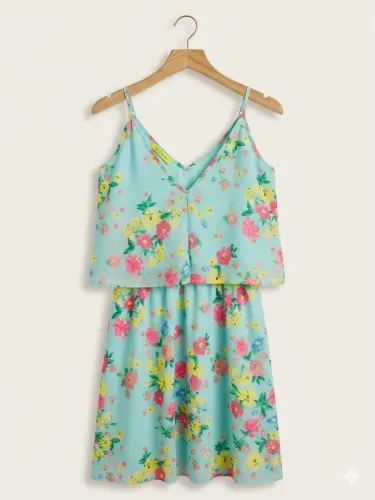 Vestido floral tamanho 16 anos 