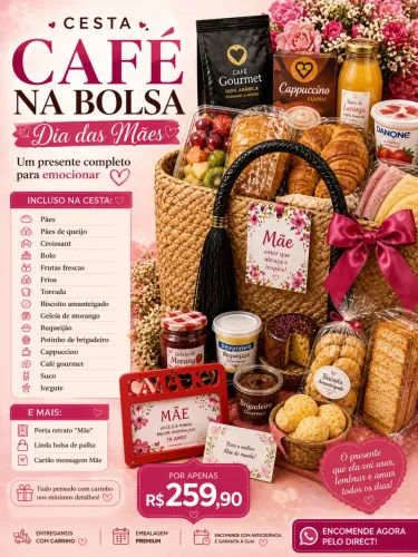 Cesta café da manhã mae
