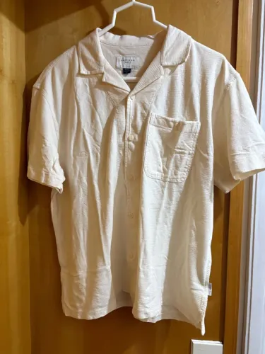 Camisa de Tecido Branca American Eagle