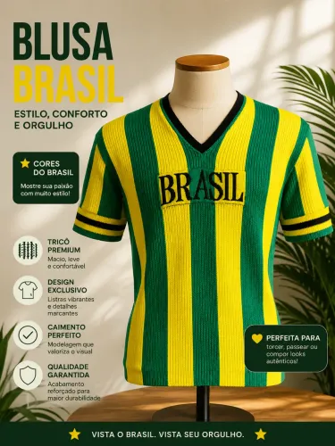 Blusa do Brasil em crochê