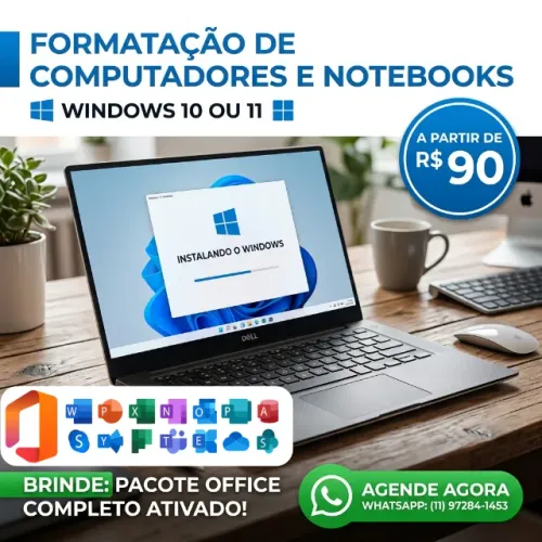Formatação de Computador e Notebook - Windows 7, 10 ou 11