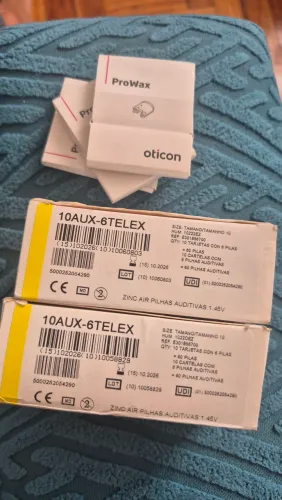 240 Pilhas Auditivas Telex + 3 Oticon ProWax<br>3 Oticon ProWax