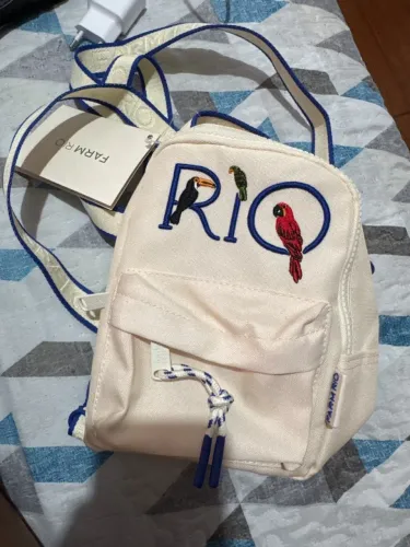Mini Mochila Borogodó Off White Farm Rio