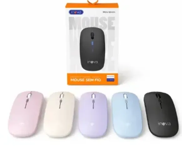 Mouse Sem Fio Inova Rgb Ajuste De Dpi Duplo Modo Compacto Preto