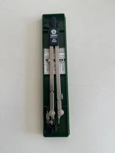 Compasso Técnico Trident Brasil Modelo 9000 - Completo no Estojo Original