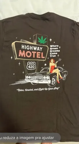 camisa vintage highway motel, nunca usada, 100% algodão