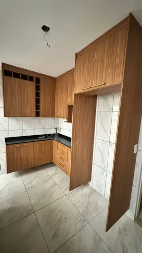 Cozinha Planejada Completa Em Mdf Freijó + Bancada Com Pedra