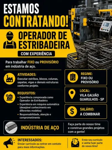 Operador de estribadeira 