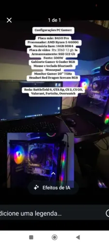 Vendo Pc ryzen 5 