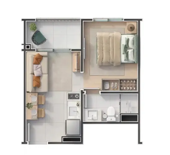 Apartamento para venda possui 26 metros quadrados com 1 quarto em Vila Sônia - São Paulo -