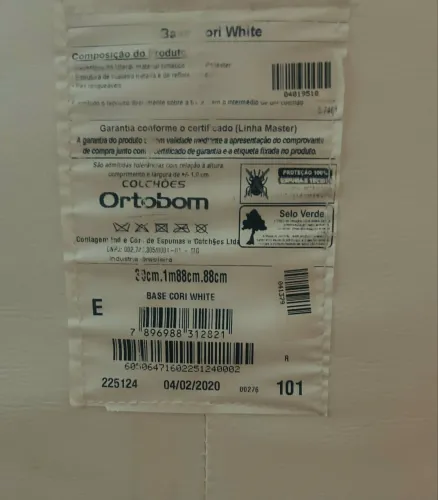 Cama box solteiro ortobom sem colchão
