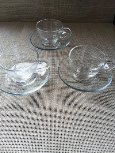 Conjunto xicaras de café vidro