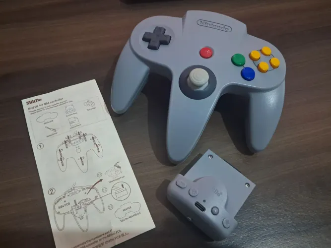 Controle N64 Original com Mod 8bitdo