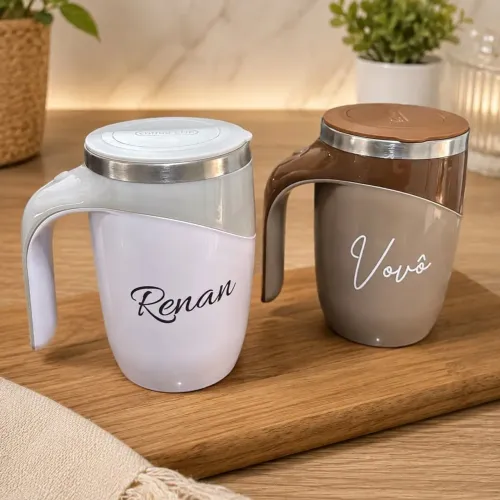 Caneca Elétrica Magnética Mistura Tudo Sozinha - Pronta Entrega