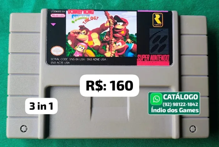 Donkey Kong Trilogy = R$: 160