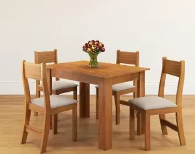 Mesa de Jantar Palace com Cadeiras Brisa Bronze