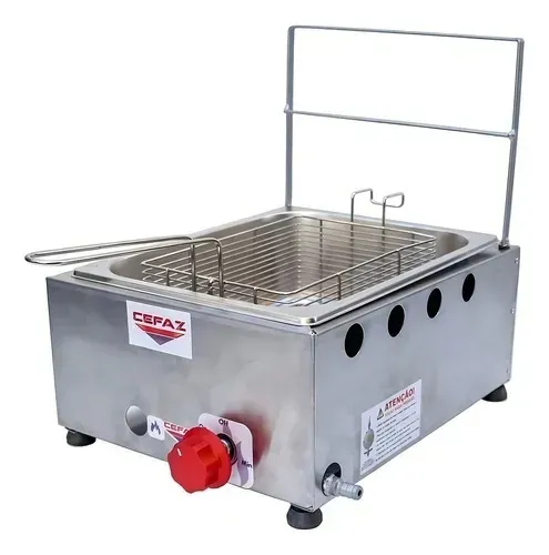 FRITADEIRA À GAS 1 CUBA BAIXA PRESSÃO,ACOMPANHA 1 CESTO DE FRITUR