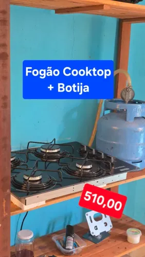 Fogão 4 bocas cooktoop já completo