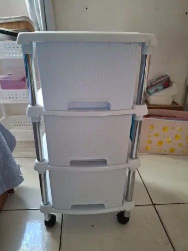 Vendo Gaveteiro Branco com 3 Gavetas Novo