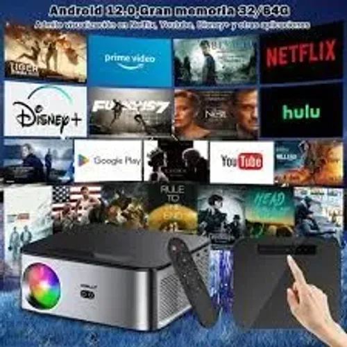 Projetor HORLAT Full HD 4k Android 26000 Lumens foco automático