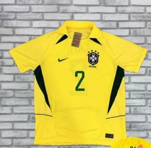 Camisa Seleção Brasileira Retrô Cafu 2002