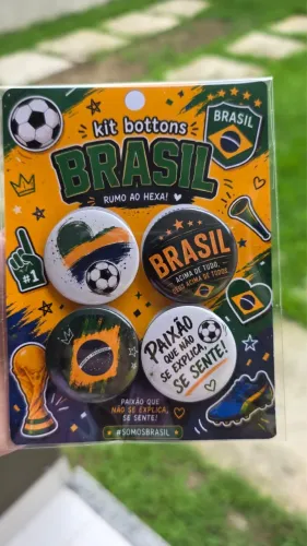 ? KIT BOTTONS BRASIL - RUMO AO HEXA! ?