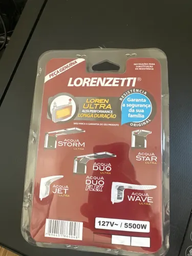 Resistência Original Loren Ultra (Storm, Star, Duo, Jet e Wave) Lorenzetti 127V 5500W