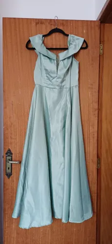 Vestido de festa longo Verde menta suave - P - Elegante