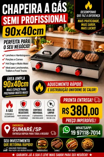 Chapa de Lanche Nova