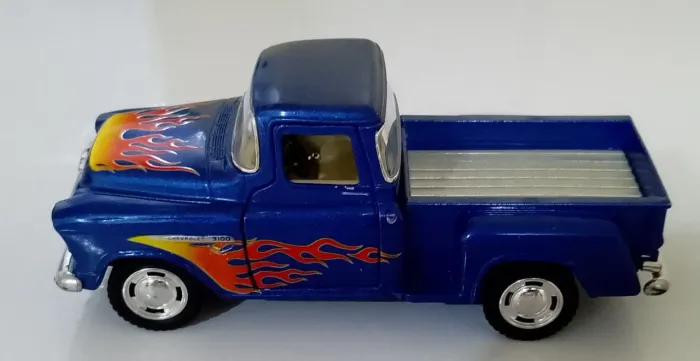 Miniatura Pickup Chevy Stepside Chamas 1955