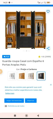 VENDE-SE GUARDA ROUPA 6 PORTAS