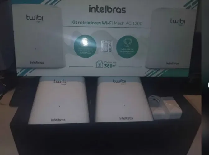 Kit roteadores wifi mesh twibi Intelbras ac 1200