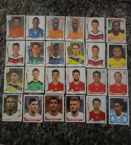 Figurinhas Copa do Mundo, Copa América e Champions "craques"