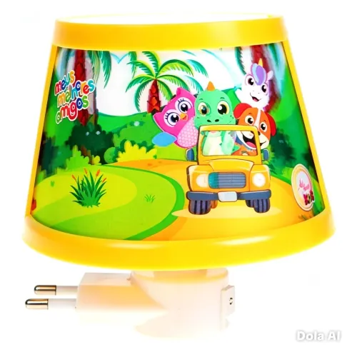 Abajur de Tomada LED Infantil Melhores Amigos Bivolt 110/220V Luz Noturna Quarto
