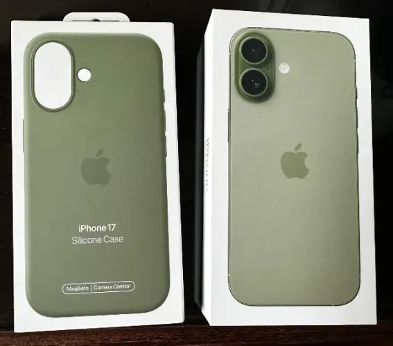 Vendo iPhone 17 novo, 256 GB, cor sálvia (verde), lacrado na caixa e com case MagSaf