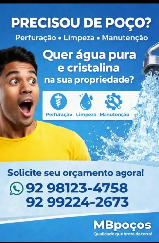 MBpoços perfuração limpeza e manutenção de poços artesianos