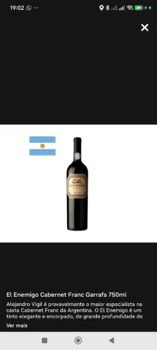 Vinho El Enemigo Cabernet Franc 750ml (Argentino)