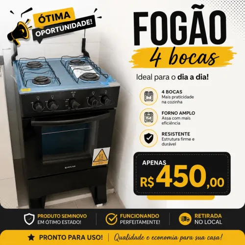 Fogão 4 bocas