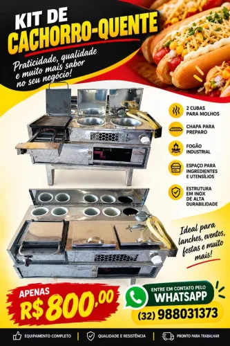 Kit cachorro quente para carro