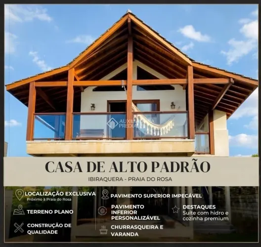 Casa de alto padrão com arquitetura exclusiva em Ibiraquera | Praia do Rosa