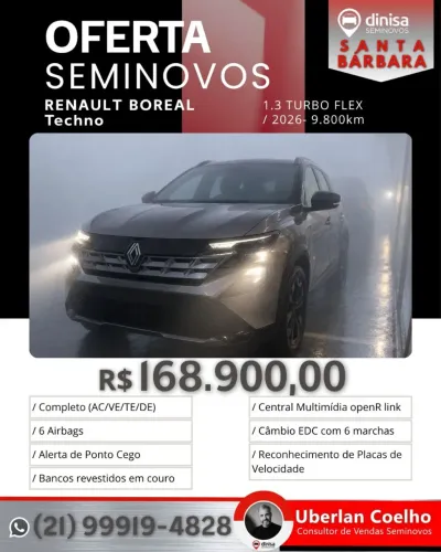 Renault Boreal Techno 1.3 Turbo 16V 5P Aut. 2026
