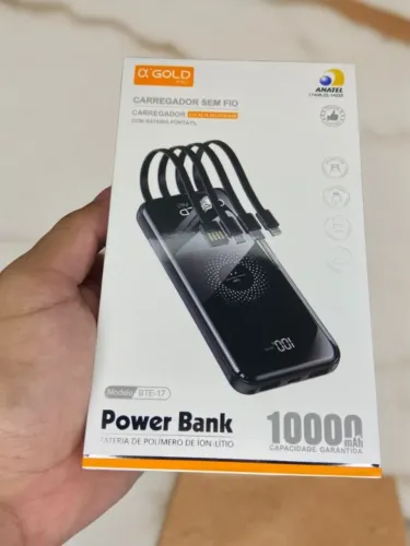 Carregador Portátil sem Fio Power Bank - BTE-17 A?Gold an12