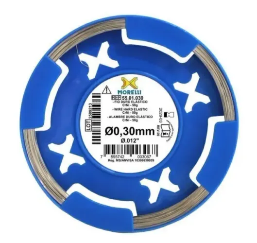 Fio Ortodôntico Morelli Duro Elástico 0,7mm e 0,8mm