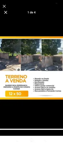 Terreno 12 x 50 ótima localização