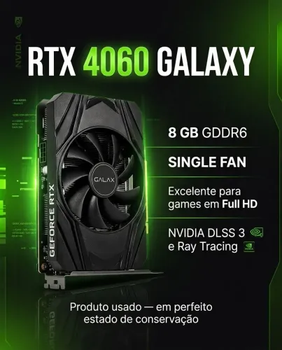 RTX 4060 Galax 8GB GDDR6 - Excelente estado!